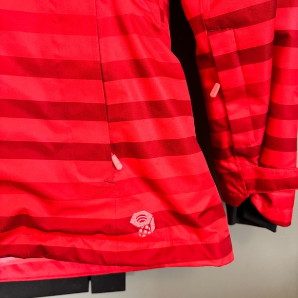 Mountain Hardwear Dry.Q Thermal Ski Jacket Women M Red Striped Insulated Snow - Picture 2 of 10